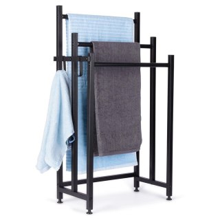 Wieszak Na Ręczniki Stojący Metalowy Czarny Solidny VILDE 45,5x25,5x84 cm