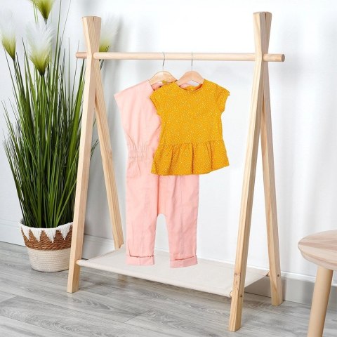 Wieszak Stojący na Ubrania Dziecięce KIDS COLLECTION Drewniany Tipi