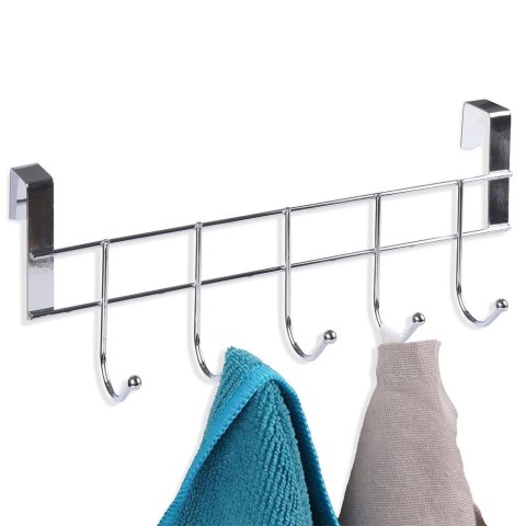 Wieszak na Drzwi 5 Haczyków ORION Drut Chromowany Srebrny 25 cm