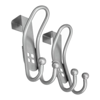 Wieszak na Drzwi Podwójny 2 szt. ORION Stal Nierdzewna 10 cm