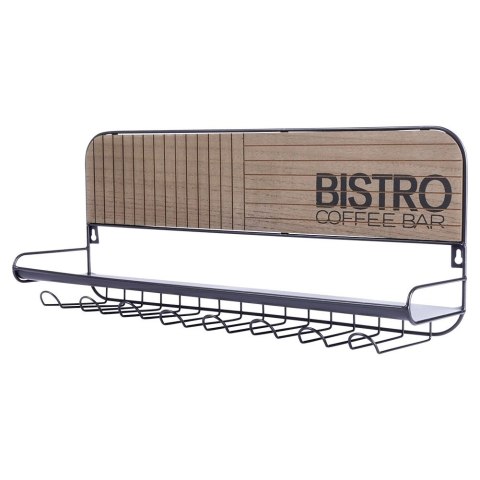 Wieszak na Kieliszki Kubki Filiżanki Metalowy Ścienny VILDE 48x12x20 cm