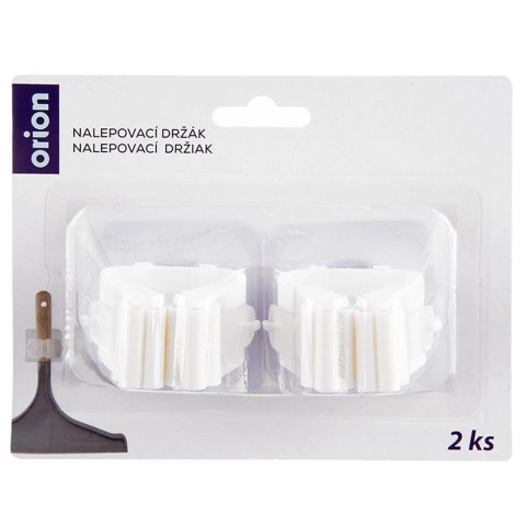 Wieszak na Mopa Samoprzylepny 2 szt. ORION do 5 kg Biały Tworzywo