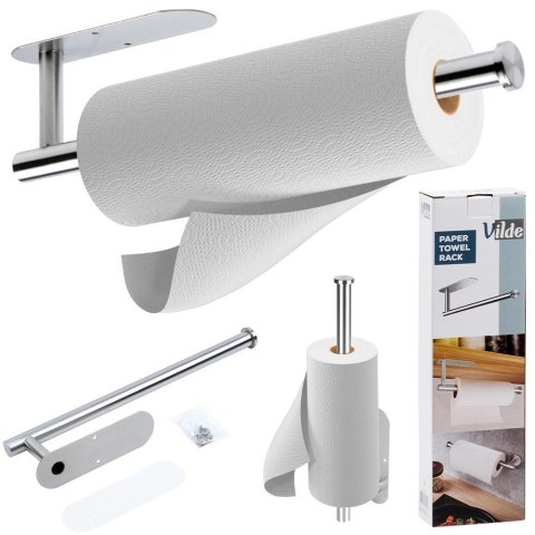 Wieszak na Ręcznik Papierowy VILDE Srebrny Stal Nierdzewna 33,5 cm