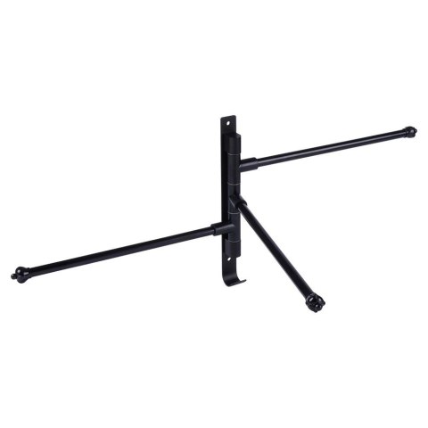 Wieszak na Ręczniki Aluminiowy Czarny Obrotowy Ścienny VILDE 30 x 3 x 23 cm