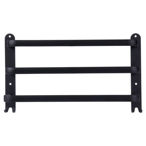 Wieszak na Ręczniki Łazienkowy Ścienny Aluminiowy Czarny VILDE 40x15x23 cm