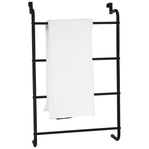 Wieszak na Ręczniki Metalowy Czarny Naścienny BATHROOM SOLUTIONS 73x44,5 cm