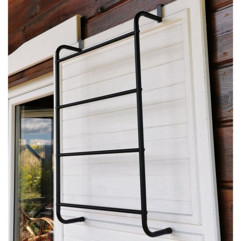 Wieszak na Ręczniki Metalowy Czarny Naścienny BATHROOM SOLUTIONS 73x44,5 cm