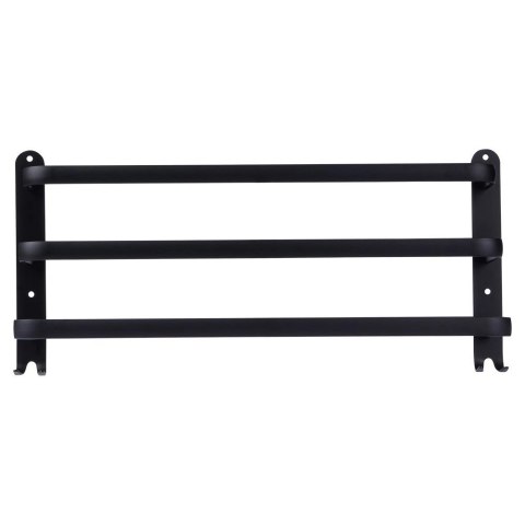 Wieszak na Ręczniki Ścienny Aluminiowy Mocny Czarny VILDE 50 cm