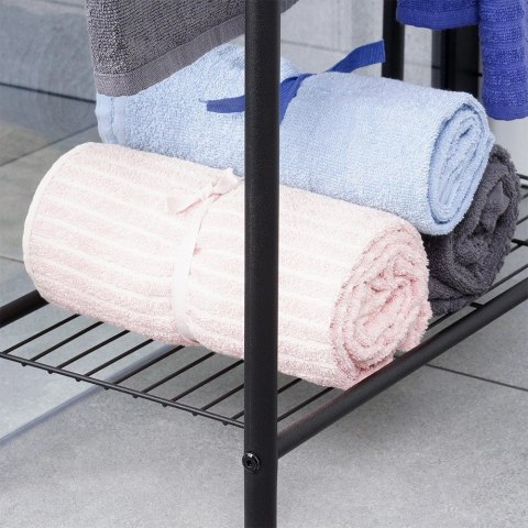 Wieszak na Ręczniki Ubrania VILDE Stojący Metalowy Półka 82,5 cm