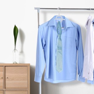 Wieszaki na Ubrania Antypoślizgowe Białe 4 szt. ORION Obrotowy Hak