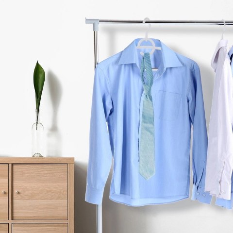 Wieszaki na Ubrania Antypoślizgowe Białe 4 szt. ORION Obrotowy Hak