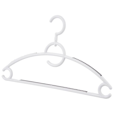 Wieszaki na Ubrania Antypoślizgowe Białe 4 szt. ORION Obrotowy Hak