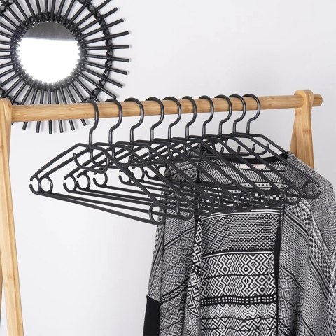 Wieszaki na Ubrania Czarne 10 szt. STORAGE SOLUTIONS Obrotowe Praktyczne