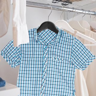 Wieszaki na Ubrania Czarne 3 szt. ORION Obrotowe Imitacja Drewna 42,5 cm