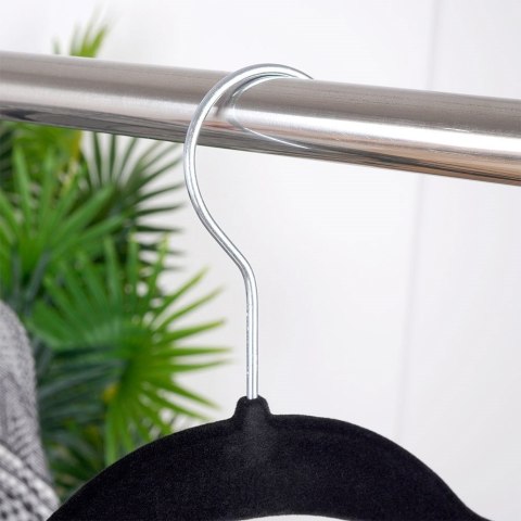 Wieszaki na Ubrania Czarne Obrotowe Welurowe STORAGE SOLUTIONS 10 szt.