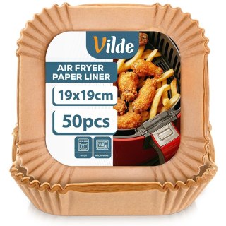 Wkład do Frytkownicy Air Fryer 50 szt. VILDE Papier Kwadratowy 19 x 19 cm