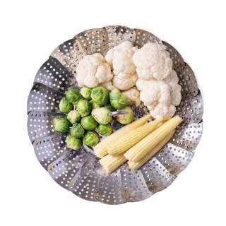 Wkład do Gotowania na Parze Stalowy Składany ORION 17-28 cm