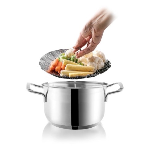 Wkład do Gotowania na Parze Stalowy Składany ORION 17-28 cm