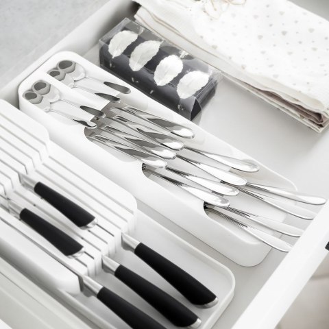 Wkład na Sztućce do Szuflady VILDE Biały 5 Przegród 39 x 11,5 cm