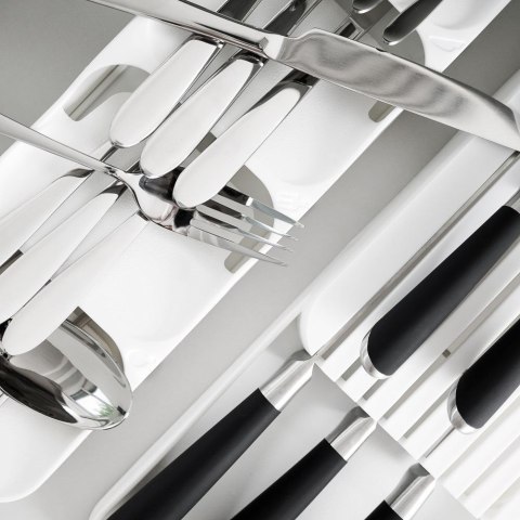 Wkład na Sztućce do Szuflady VILDE Biały 5 Przegród 39 x 11,5 cm