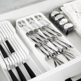 Wkład na Sztućce do Szuflady VILDE Biały 9 Przegród 39 x 17 cm