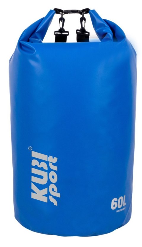 Wodoodporna Torba Worek Wodoszczelny na Łódź Kajak Niebieski KUBISPORT 60 l