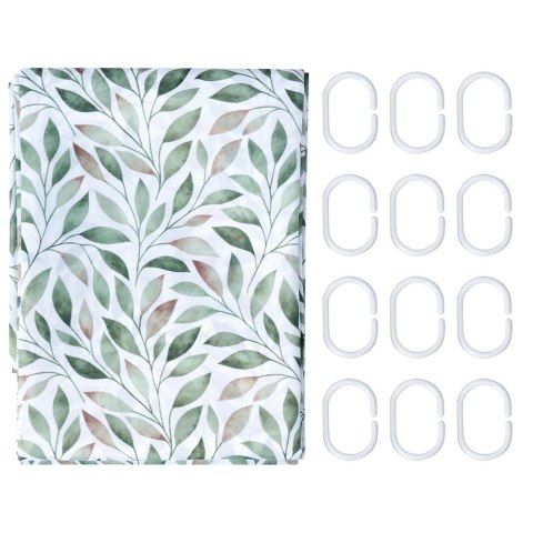 Wodoodporna Zasłona Prysznicowa Łazienkowa BATHROOM SOLUTIONS 180 x 200 cm