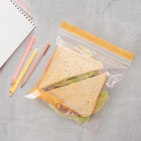 Woreczki Strunowe do Żywności 25 szt. ORION 20 x 18 cm z Miejscem na Opis