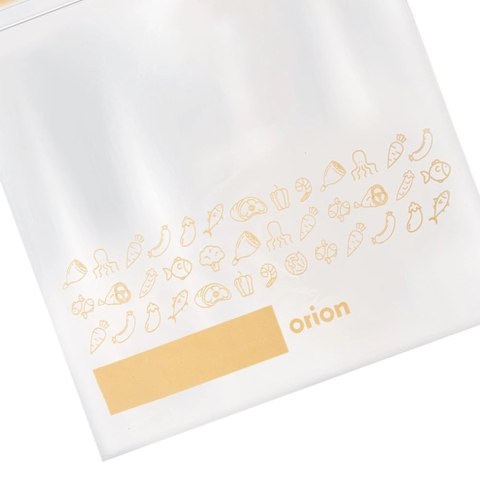 Woreczki Strunowe do Żywności 25 szt. ORION 20 x 18 cm z Miejscem na Opis