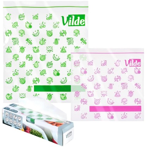 Woreczki Strunowe do Żywności 40 szt. VILDE Dwa Rozmiary M/L