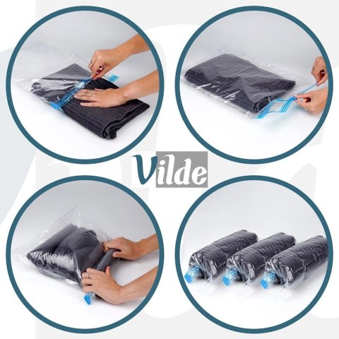 Worki Próżniowe na Ubrania 10 szt VILDE Podróżne Różne Rozmiary Kompresyjne