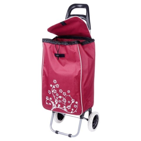 Wózek Torba na Zakupy Zakupowa 2 Kółka Pojemna Solidna Bordowa ORION 30 L