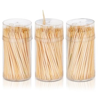 Wykałaczki Bambusowe 6,5 cm 3 x 200 szt. Drewniane Solidne Trwałe ORION