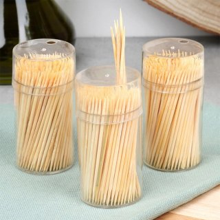 Wykałaczki Bambusowe 6,5 cm 3 x 200 szt. Drewniane Solidne Trwałe ORION