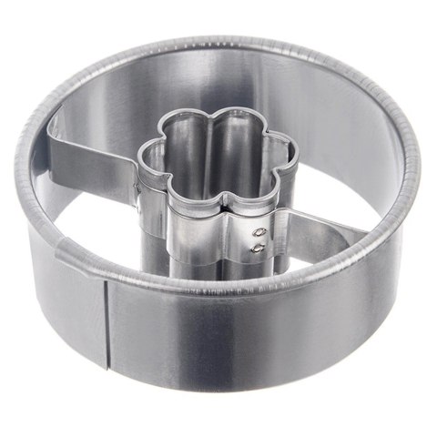 Wykrawacz do Ciastek Koło z Kwiatkiem 4,5 cm Stal do Zmywarki ORION