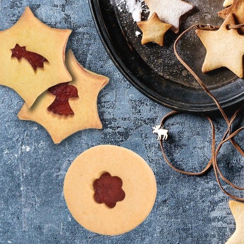 Wykrawacz do Ciastek Koło z Kwiatkiem 4,5 cm Stal do Zmywarki ORION