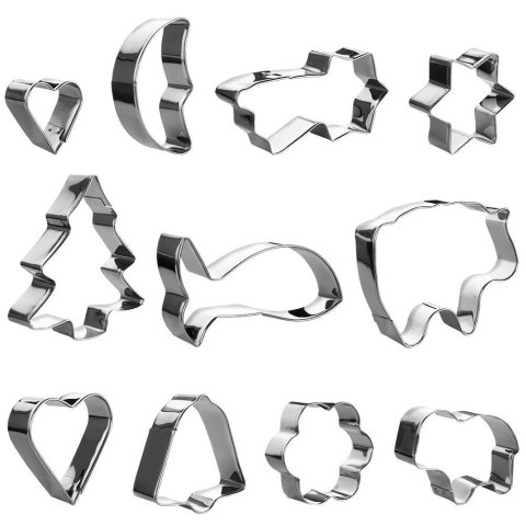 Wykrawacze do Ciastek 10 el. LA CUCINA Aluminiowe Boże Narodzenie