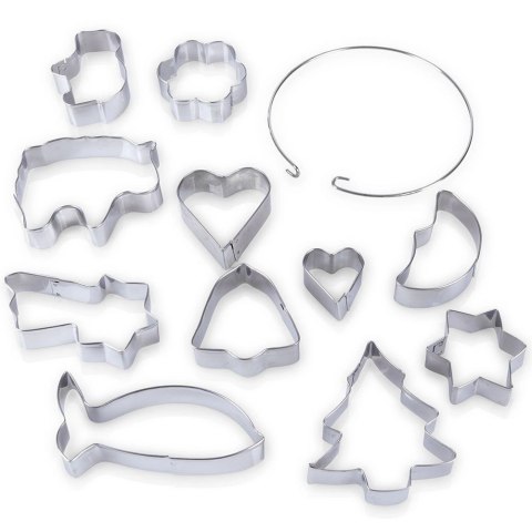 Wykrawacze do Ciastek 10 el. LA CUCINA Aluminiowe Boże Narodzenie