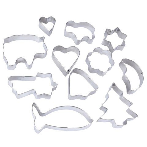 Wykrawacze do Ciastek 10 el. LA CUCINA Aluminiowe Boże Narodzenie