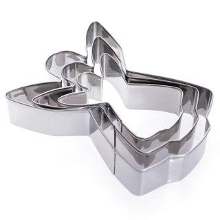 Wykrawacze do Ciastek 3 szt. LA CUCINA Anioł Stal Nierdzewna 12 cm