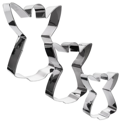 Wykrawacze do Ciastek 3 szt. LA CUCINA Anioł Stal Nierdzewna 12 cm