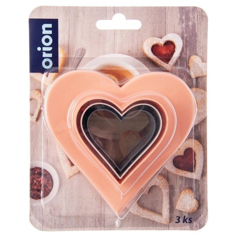 Wykrawacze do Ciastek 3 szt. ORION Dwustronne Serce do Zmywarki