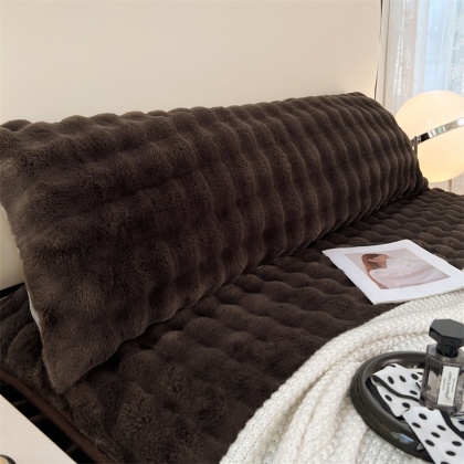 1 szt. pluszowa poduszka w jednolitym kolorze, długa poszewka na poduszkę, poszewka dekoracyjna (bez rdzenia),