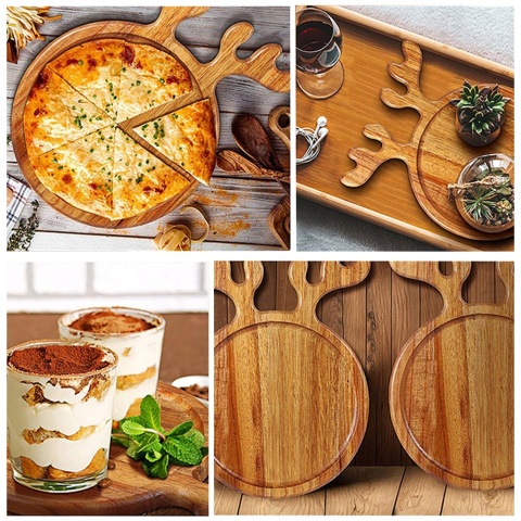 Deska do krojenia łosia w kształcie choinki wędlin do restauracji deski deserowe drewniana taca na przystawki desery przekąski