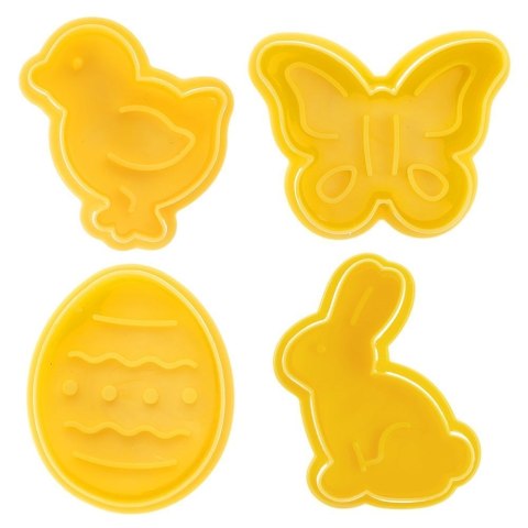 Wykrawacze do Ciastek 4 szt. ORION Wielkanoc z Tłokiem Żółte