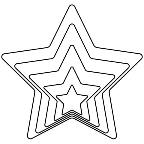 Wykrawacze do Ciastek 5 szt. ORION Gwiazda Stal Nierdzewna 7,5 cm