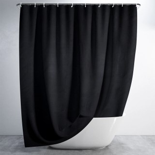 Zasłona Prysznicowa 180 x 180 cm VILDE Wodoodporna PEVA Czarna
