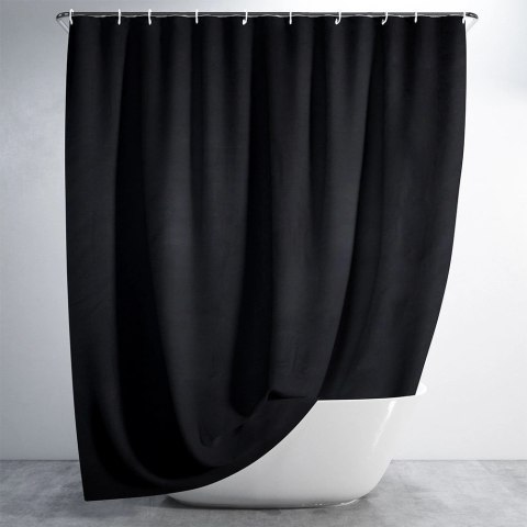 Zasłona Prysznicowa 180 x 180 cm VILDE Wodoodporna PEVA Czarna