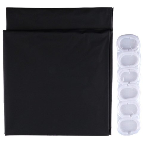 Zasłona Prysznicowa 180 x 180 cm VILDE Wodoodporna PEVA Czarna