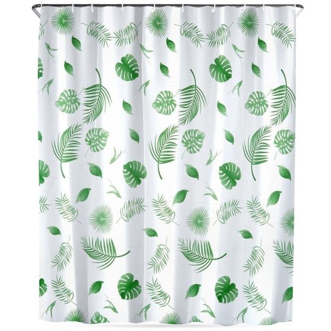 Zasłona Prysznicowa 180 x 180 cm VILDE Wodoodporna PEVA W Rośliny